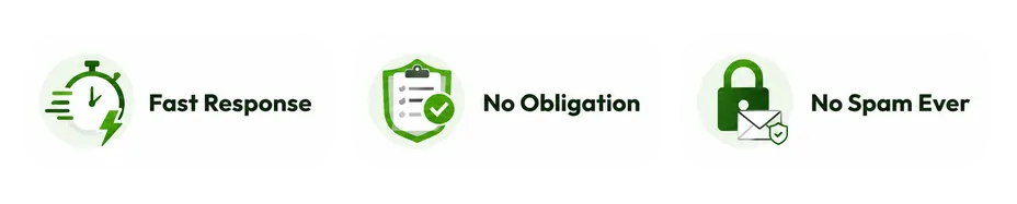 Fast Response, No Obligation, No spam ever